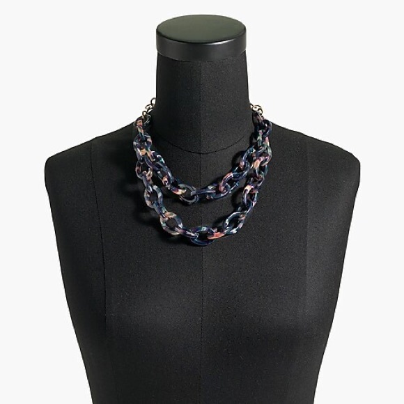 J. Crew Multi Rainbow Layer Tortoise Neckl… - Picture 3 of 7